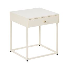 Mesita Crema Acero 43 X 41 X 50 cm