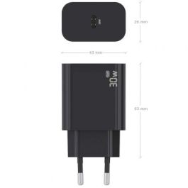 AISENS Cargador USB-C PD3.0 GaN 30W A110-0941 Negro
