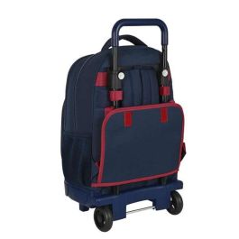 Mochila Escolar con Ruedas F.C. Barcelona Corporativa Azul Granate (33 x 45 x 22 cm)