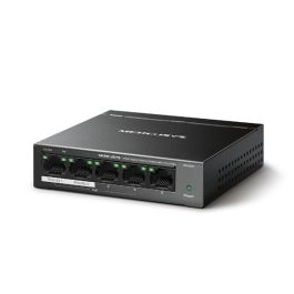 Mercusys MS105GP Switch Gigabit Ethernet de 5 puertos con Energía sobre Ethernet (PoE) para Redes - Color Negro y Montaje en Pared Mercusys MS105GP Switch Gigabit Ethernet de 5 puertos con Energía sobre Ethernet (PoE) para Redes - Color Negro y Montaje en Pared
