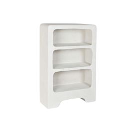 DKD Home Decor Estantería Boho scandi de MDF y resina Blanca 30 x 120 x 80 cm