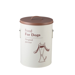 DKD Home Decor Cubo Metálico para Comida de Perro 27.5x37x27.5 cm (4 Unidades) Blanco y Terracota Precio: 79.49999959. SKU: B1AQ6HSFFY