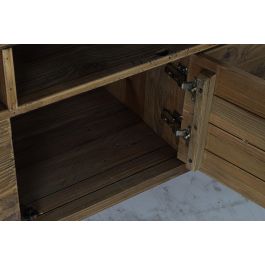 DKD Home Decor Mesa TV de Pino Natural Colección Alpino Chiara Envejecido 180x48x65 cm con 2 Cajones y 4 Puertas