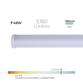 Regleta led 48 W 6.400 k luz fria 5.160 lm 150 x 4,6 x 5,1 cm