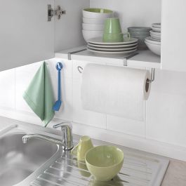 Metaltex Colgador rollo de cocina 'easy-roll' 35x18x10cm, 6 topes antideslizantes, polytherm metallic