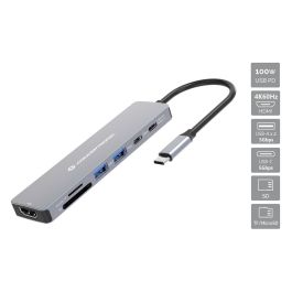 Conceptronic DONN28G Docking Station Gris USB Tipo C HDMI USB-A 5 Gbps SD/MicroSD PD 100W 4K 60Hz