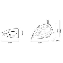 Plancha de vapor 2000 W 220-240v modelo pequeño edm