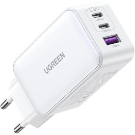 UGREEN Nexode Cargador Rápido GaN 140W USB-A + 2xUSB-C con Cable USB-C Blanco para Dispositivos Universales