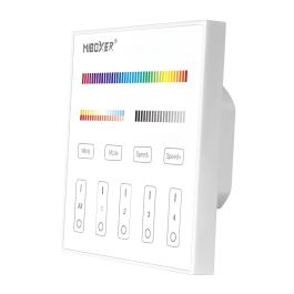 MiBoxer HLP-X3 Mando Táctil LED DALI DMX512 para Tiras RGB, RGBW y RGB+CCT, Controlador de Pared con Cristal