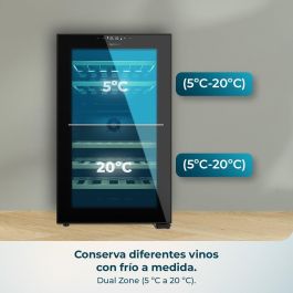 Cecotec Vinoteca 52 botellas GrandSommelier Duo 52000 doble zona LED negro independiente