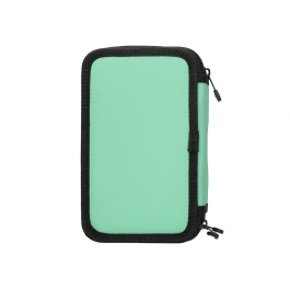 Antartik Plumier Escolar Triple Cremallera Color Menta 36 Piezas