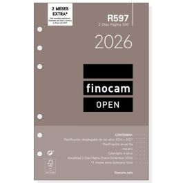 Finocam R597 Recambio Anual Agenda de Anillas Open 2 Días Página 117x181 mm 2026 Precio: 10.50000006. SKU: B1G2QLZBW8