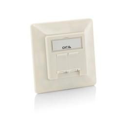 EQUIP 125772 Placa Frontal para Montaje Superficial Cat6A 2x RJ45 Blanco RAL 9010 Precio: 31.58999998. SKU: B13LRQH5W9