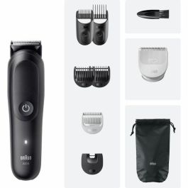 Braun AIO5540 Recortadora de pelo y barba, 120 min autonomía, 14 ajustes de longitud, Negro