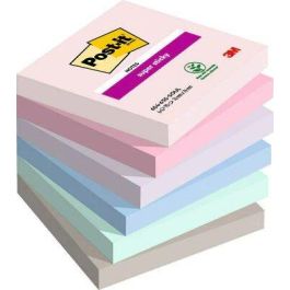 Post-it Bloc de notas adhesivas Super Sticky Soulful, 76x76 mm, 90 hojas, pack de 6 blocs colores surtidos, 100% PEFC Precio: 12.68999963. SKU: B1633QE9NF