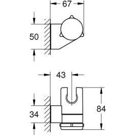 GROHE - Soporte de ducha de pared