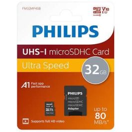 Philips FM32MP45B/00 Tarjeta MicroSDHC 32GB Clase 10 UHS-I U1 con Adaptador
