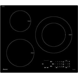 SAUTER SPI5361B Placa de inducción - 3 zonas - 7200W - L60 x D52cm - Revestimiento de vidrio - Negro