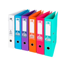 Liderpapel Archivador de palanca Folio Documenta forrado PVC con rado lomo 75 mm colores surtidos trending