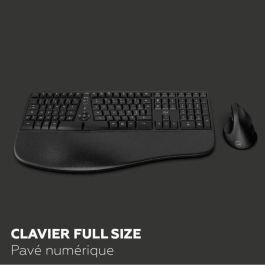 Mobility Lab C30W Conjunto de Teclado y Ratón Inalámbricos Ergonómicos Negro para Escritorio y Oficina