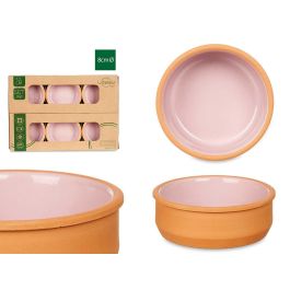 Set 6 Cazuelas Barro 12 Cm Color Rosa La Dehesa (8 Unidades)