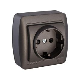 Solera Base fija 2p+t, 16A 250V~, color grafito, serie mural, superficie Precio: 6.50000021. SKU: B1AB3JDALJ