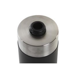 DKD Home Decor Dosificador de Jabón Loft de Resina y Acero Inoxidable Negro Plateado 9x17x7 cm