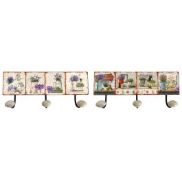 DKD Home Decor Perchero de Pared Estilo Shabby, Metal Blanco Multicolor con 3 Colgadores, 37x6x14.5 cm (Pack de 4 Unidades) Precio: 20.97414. SKU: B17L7ACZM6