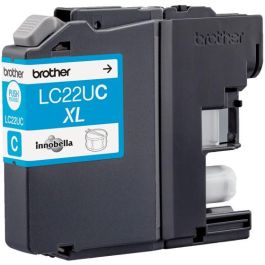 Brother LC22UC Cian Tinta Original Alto Rendimiento XL para Impresora 1200 Páginas