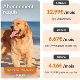 Weenect WEE3770000300413 Rastreador GPS para Perros, Modelo XS, Edición 2023, Color Negro