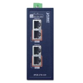 Planet IPOE-270-12V Inyector PoE++ Industrial 2 Canales Multi-Gigabit 802.3bt 90W/pto 180W Total 12-54V CC IP30 Planet IPOE-270-12V Inyector PoE++ Industrial 2 Canales Multi-Gigabit 802.3bt 90W/pto 180W Total 12-54V CC IP30