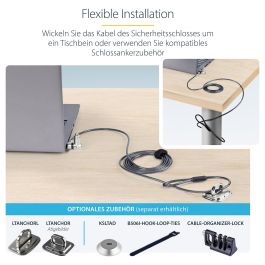 Videocámara de Vigilancia Startech UNIVKA25-LAPTOP-LOCK