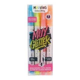 Marcador Fluor Mooving Glitter Estuche De 4 Precio: 5.50000055. SKU: B1KALVL5L5