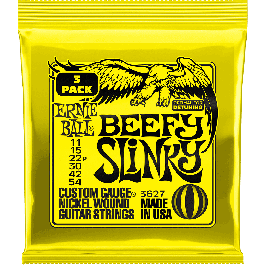 Ernie Ball Cuerdas Guitarra Eléctrica Beefy Slinky Tripack 11-54 (3 Juegos) Afinaciones Bajas Drop D/C Precio: 20.50000029. SKU: B1K9KQHT68