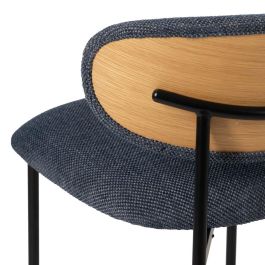 Silla Azul Tejido-Metal Salón 50 X 54 X 73,50 cm