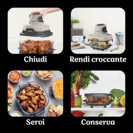 Ninja NIN0622356317610 Freidora sin Aceite CRISPI Portátil, 1.4L y 3.8L, 4 Programas, 1400W, Beige