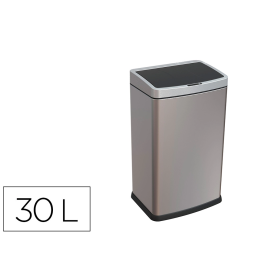 Q-connect Papelera Metálica con Sensor Automático, 30 Litros, Cromada, 500x240x330 mm Precio: 57.49999981. SKU: B18VFL34DM