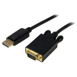 Adaptador DisplayPort a VGA Startech DP2VGAMM6B (1,8 m) Negro 1.8 m Adaptador DisplayPort a VGA Startech DP2VGAMM6B (1,8 m) Negro 1.8 m