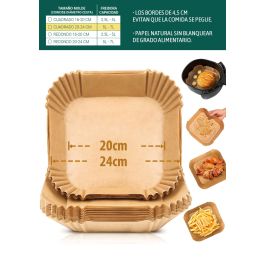 Algon Set de 20 bases de papel para Airfryer cuadradas (24 Unidades) Algon Set de 20 bases de papel para Airfryer cuadradas (24 Unidades)