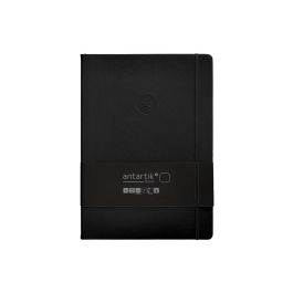 Cuaderno Con Gomilla Antartik Notes Tapa Dura A4 Hojas Lisas Negro 100 Hojas 80 gr Fsc