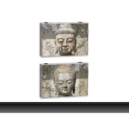 DKD Home Decor Tapa Contador Oriental Gris Buda Mdf 46.5 x 6 x 31 cm (2 Unidades)