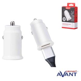 AVANT CONNECT Adaptador de Coche con 2 Puertos USB 2 Amp para Cargador de Coche Blanco Precio: 2.8900003. SKU: B1CE42MXQD