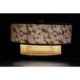 Lampara Techo Colonial DKD Home Decor Negro Natural 46 x 25 x 46 cm Lampara Techo Colonial DKD Home Decor Negro Natural 46 x 25 x 46 cm