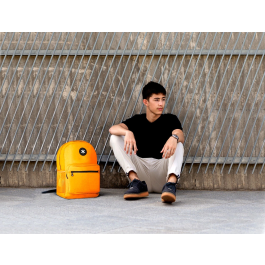 Antartik Mochila Mostaza con Bolsillo para Portátil 15,6' y Compartimentos, 320x140x430 mm