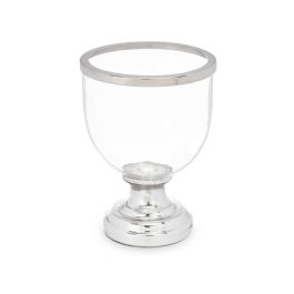 Portavelas Copa Grande Plateada Giftdecor 18x23.5x18 cm - Cristal y Acero (6 Unidades) Portavelas Copa Grande Plateada Giftdecor 18x23.5x18 cm - Cristal y Acero (6 Unidades)