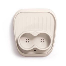 Intex Bandeja Auxiliar de Vidrio Transparente para Jacuzzi Hinchable PureSpa con 2 Portavasos Integrados 26x22x18cm