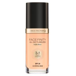 Facefinity All Day Flawless, Vegano, Mate, Prebase, corrector y base de maquillaje 3 en 1, 33, Crystal Beige, SPF 20, 30 ml Precio: 14.7899994. SKU: B1HAZNRBJM