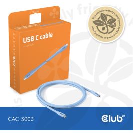 Club3D Lifestyle USB-C 240W.20Gbps Cable 2m Azul St/St - Carga Rápida y Transferencia Datos 20Gbps