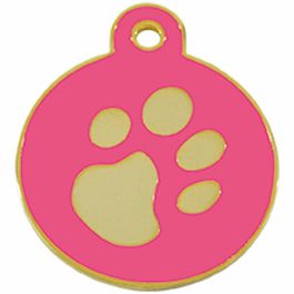 Placa identificativa para collar Imarc Circle Rosa Dorado