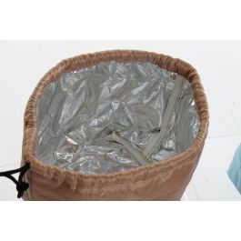 DKD Home Decor Bolsa Termica Basicos Marron Azul Marino 13 x 17 x 26 cm (12 Unidades)